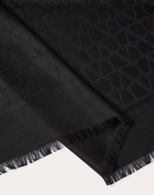Red Valentino SCIALLE TOILE ICONOGRAPHE IN LANA E SETA Super Saving Price