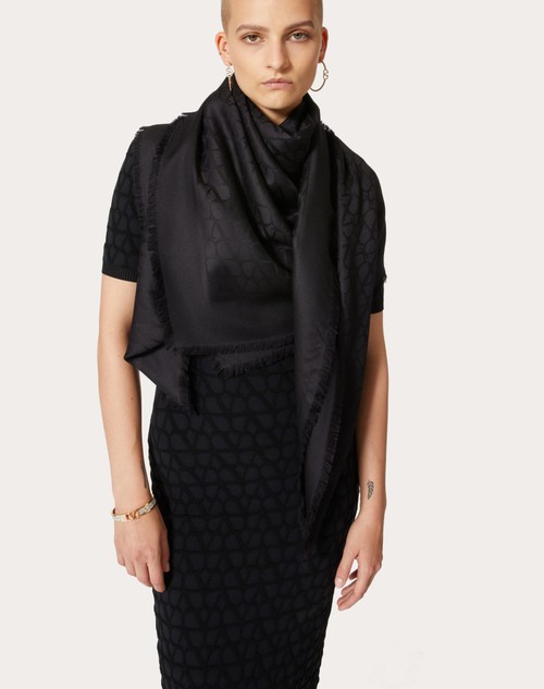 Red Valentino SCIALLE TOILE ICONOGRAPHE IN LANA E SETA Super Saving Price