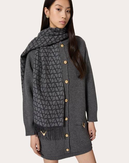 Red Valentino SCIARPA TOILE ICONOGRAPHE IN LANA E CACHEMIRE Latest stili