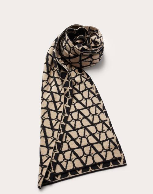 Red Valentino SCIARPA KNITTED TOILE ICONOGRAPHE IN CASHMERE E SETA Fino al 60% di sconto