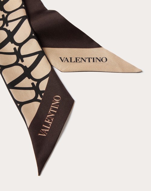 Red Valentino SCARF BANDEAUX TOILE ICONOGRAPHE IN SETA Fino al 65% di sconto