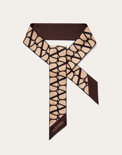 Red Valentino SCARF BANDEAUX TOILE ICONOGRAPHE IN SETA Fino al 65% di sconto
