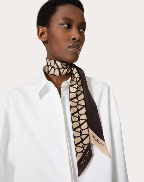 Red Valentino SCARF BANDEAUX TOILE ICONOGRAPHE IN SETA Fino al 65% di sconto