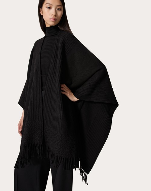 Red Valentino PONCHO VLOGO SIGNATURE IN CACHEMIRE Only for today