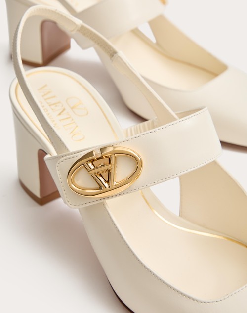 Red Valentino DÉCOLLETÉ SLINGBACK MARY-JANE VLOGO LOCKER IN VITELLO 60MM Super sconto