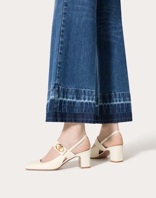 Red Valentino DÉCOLLETÉ SLINGBACK MARY-JANE VLOGO LOCKER IN VITELLO 60MM Super sconto