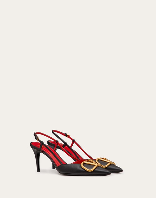 Red Valentino Décolleté slingback VLogo Signature in vitello 80mm 2025