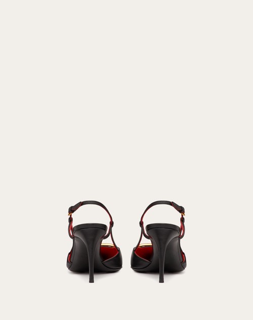 Red Valentino Décolleté slingback VLogo Signature in vitello 80mm 2025