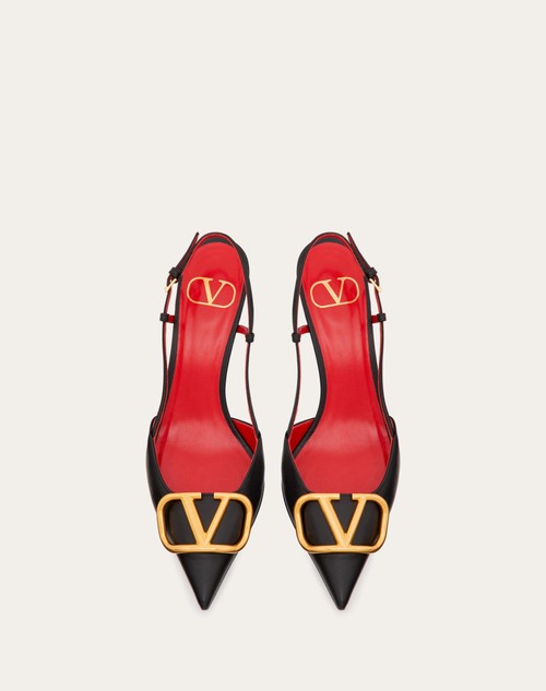 Red Valentino Décolleté slingback VLogo Signature in vitello 80mm 2025