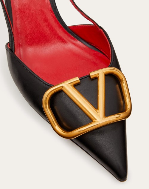 Red Valentino Décolleté slingback VLogo Signature in vitello 80mm 2025