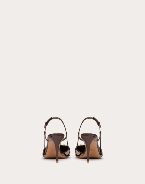 Red Valentino DÉCOLLETÉ SLINGBACK VLOGO SIGNATURE IN TOILE ICONOGRAPHE 80MM Nuovo