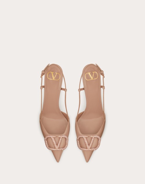 Red Valentino DÉCOLLETÉ SLINGBACK VLOGO SIGNATURE IN VITELLO 80MM Vendita