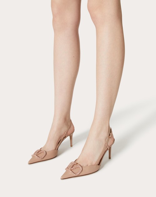 Red Valentino DÉCOLLETÉ SLINGBACK VLOGO SIGNATURE IN VITELLO 80MM Vendita