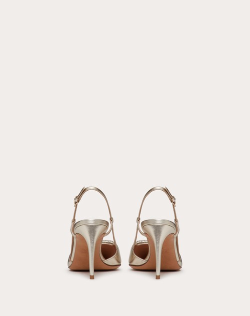 Red Valentino DÉCOLLETÉ SLINGBACK VLOGO GLOW IN NAPPA LAMINATA 80MM Promozione