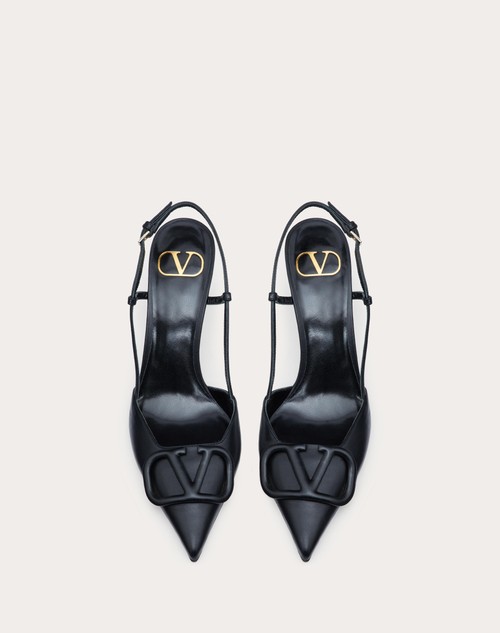 Red Valentino DÉCOLLETÉ SLINGBACK VLOGO SIGNATURE IN VITELLO 80MM Spedizione Gratuita
