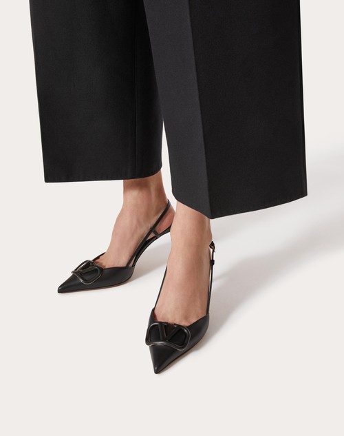 Red Valentino DÉCOLLETÉ SLINGBACK VLOGO SIGNATURE IN VITELLO 80MM Spedizione Gratuita