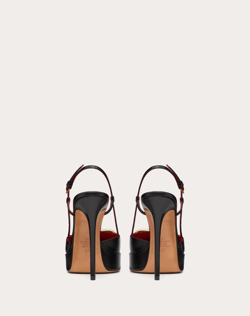 Red Valentino DÉCOLLETÉ SLINGBACK CON PLATEAU VLOGO SIGNATURE IN VITELLO 120MM Acquista Ora