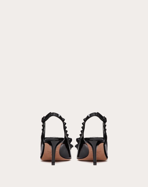 Red Valentino DÉCOLLETÉ SLINGBACK ROCKSTUD BOW IN VERNICE E BORCHIE IN TONO 60MM Fino Al -60%