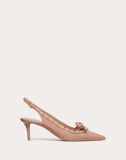 Red Valentino DÉCOLLETÉ SLINGBACK ROCKSTUD BOW IN VERNICE 60MM Shopping Online