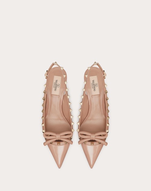 Red Valentino DÉCOLLETÉ SLINGBACK ROCKSTUD BOW IN VERNICE 60MM Shopping Online