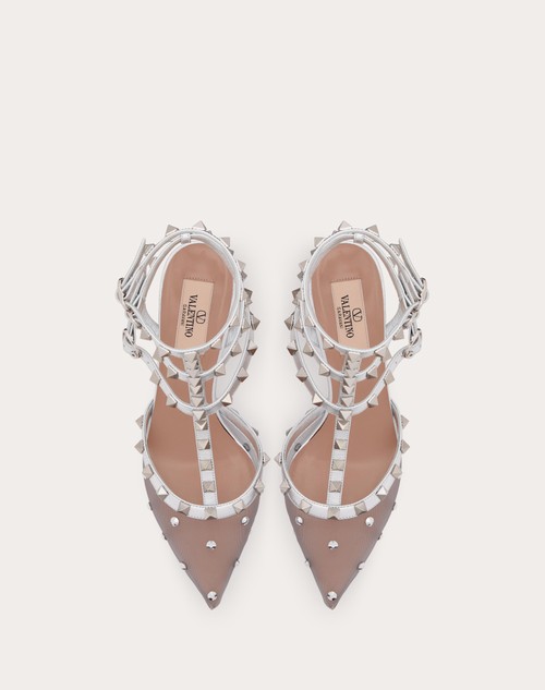 Red Valentino DÉCOLLETÉ ROCKSTUD IN RETE CON CRISTALLI E CINTURINI 65MM Sottocosto