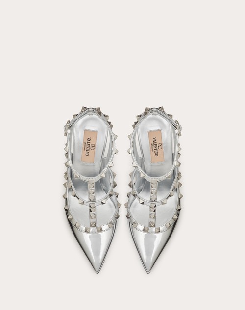 Red Valentino DÉCOLLETÉ ROCKSTUD IN SPECCHIO CON CINTURINI E BORCHIE IN TONO 100MM In Vendita