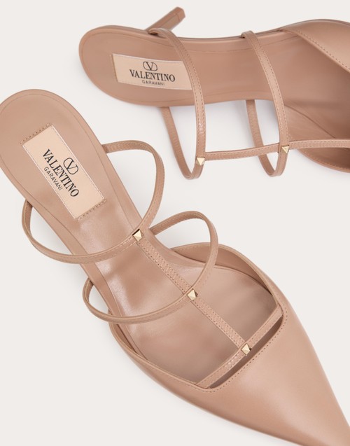Red Valentino MULE ROCKSTUD WISPY IN VITELLO 60MM Vendita Economica