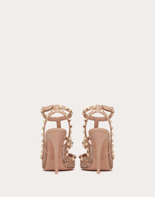 Red Valentino DÉCOLLETÉ ROCKSTUD IN RETE CON CRISTALLI E CINTURINI 100MM Negozio