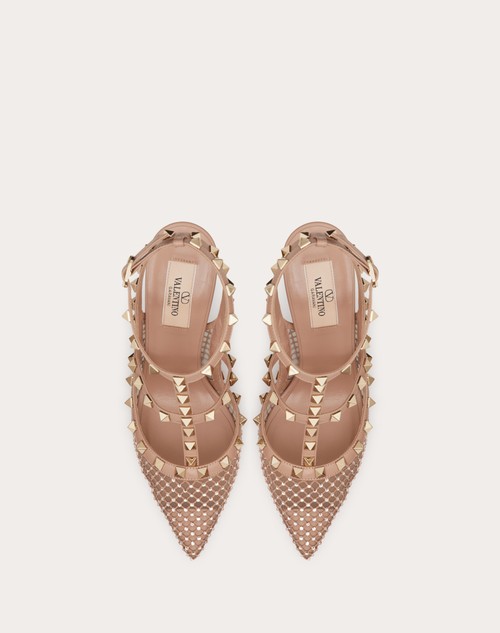 Red Valentino DÉCOLLETÉ ROCKSTUD IN RETE CON CRISTALLI E CINTURINI 100MM Negozio