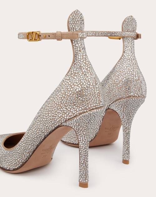 Red Valentino DÉCOLLETÉ VALENTINO GARAVANI TAN-GO CON CRISTALLI 100MM Nuova
