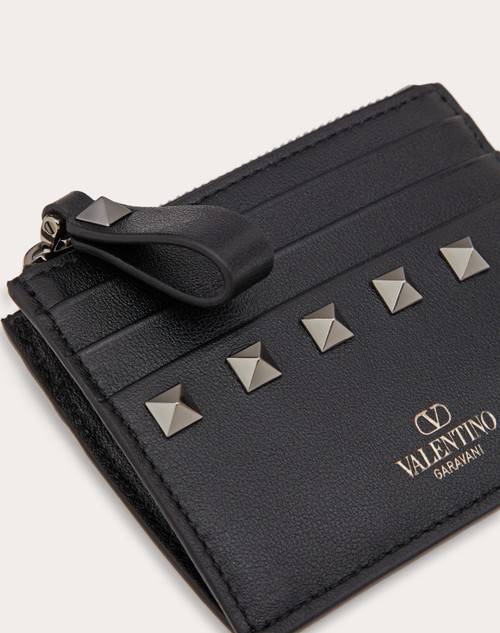 Red Valentino PORTACARTE ROCKSTUD IN VITELLO CON ZIP Negozio online di fabbrica