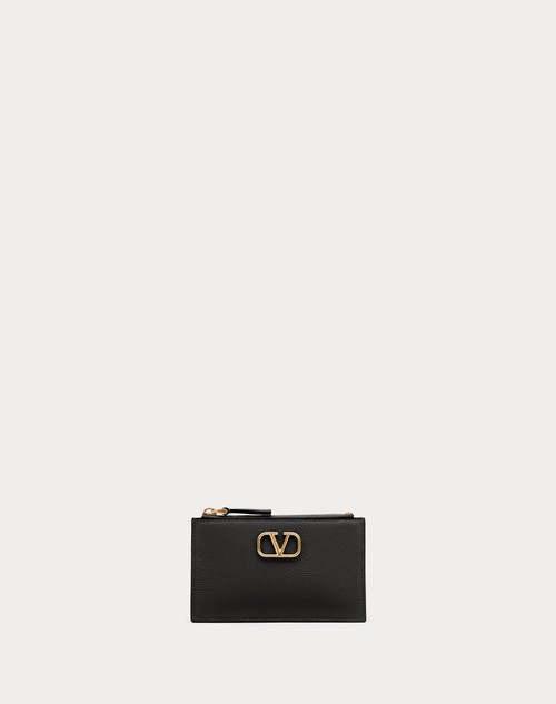 Red Valentino PORTACARTE VLOGO SIGNATURE IN VITELLO GRANATO Flash Sale