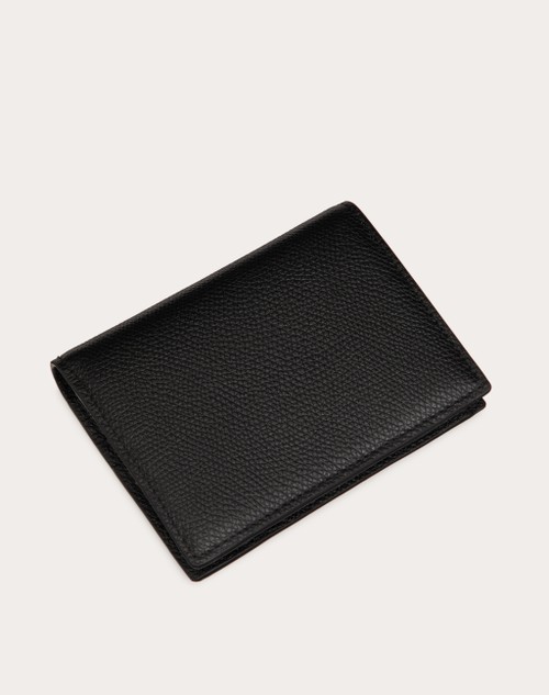 Red Valentino PORTAFOGLIO COMPATTO VLOGO SIGNATURE IN VITELLO GRANATO Offerta esclusiva