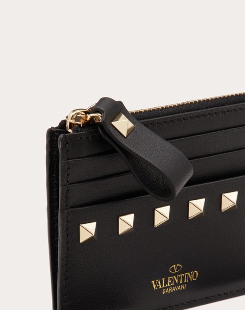 Red Valentino PORTACARTE ROCKSTUD IN VITELLO CON ZIP Vendite stagionali