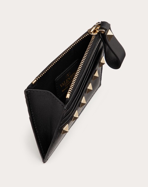 Red Valentino PORTACARTE ROCKSTUD IN VITELLO CON ZIP Vendite stagionali