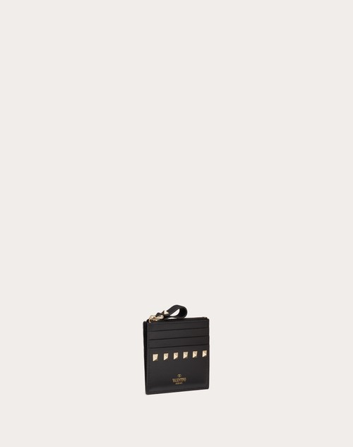 Red Valentino PORTACARTE ROCKSTUD IN VITELLO CON ZIP Black Friday