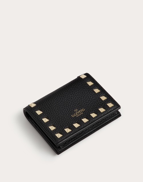 Red Valentino PORTAFOGLIO PICCOLO ROCKSTUD IN VITELLO GRANATO Offerta Pasqua