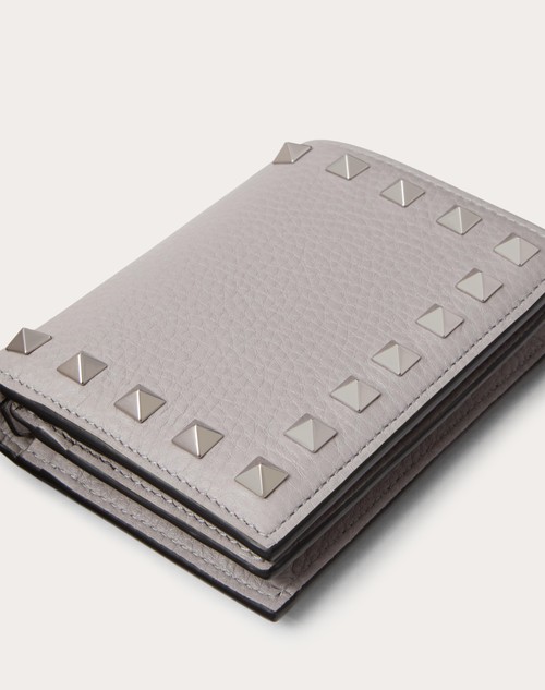 Red Valentino PORTAFOGLIO PICCOLO ROCKSTUD IN VITELLO GRANATO Offerta Giorno del Papà