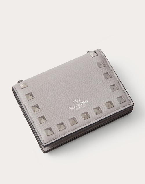 Red Valentino PORTAFOGLIO PICCOLO ROCKSTUD IN VITELLO GRANATO Offerta Giorno del Papà