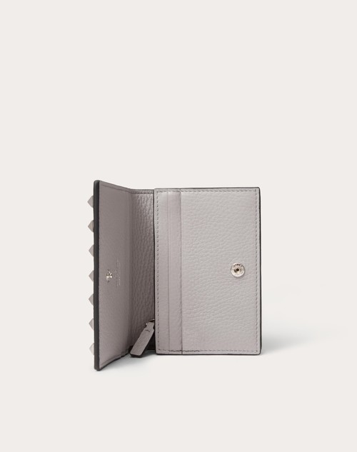 Red Valentino PORTAFOGLIO PICCOLO ROCKSTUD IN VITELLO GRANATO Offerta Giorno del Papà