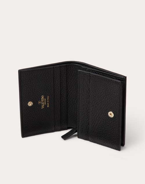 Red Valentino PORTAFOGLIO PICCOLO ROCKSTUD IN VITELLO GRANATO Offerta San Valentino