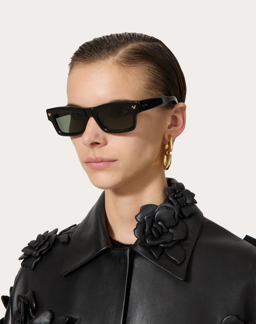 Red Valentino V-SHARP OCCHIALE RETTANGOLARE IN ACETATO Ultimi tre giorni