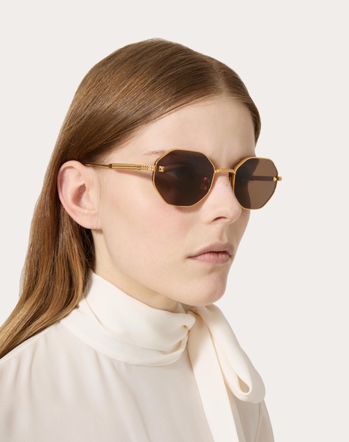 Red Valentino V-STUD OCCHIALE ESAGONALE IN TITANIO Ultimi due giorni