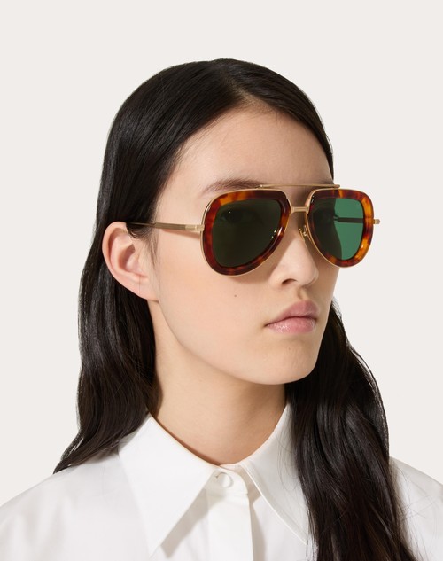 Red Valentino V-LSTORY OCCHIALE AVIATOR IN ACETATO Fino al 50% di sconto