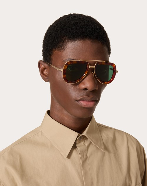 Red Valentino V-LSTORY OCCHIALE AVIATOR IN ACETATO Fino al 50% di sconto