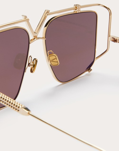 Red Valentino V - LIGHT OCCHIALE SQUADRATO OVERSIZE IN TITANIO Fino al 65% di sconto