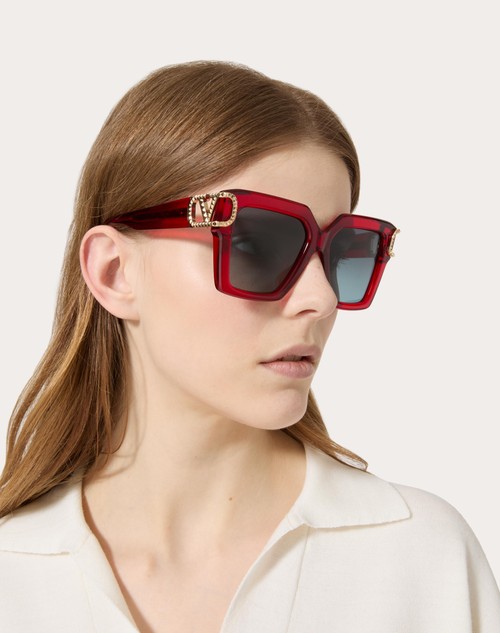 Red Valentino V-UNO OCCHIALE OVERSIZE A FARFALLA IN ACETATO Only for today
