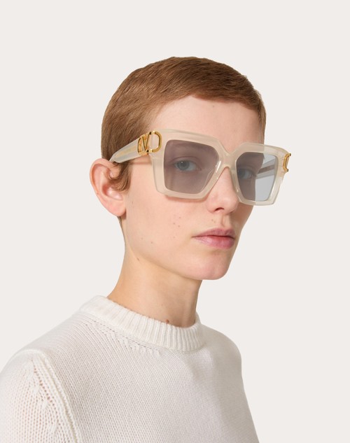 Red Valentino I - OCCHIALE DA SOLE SQUADRATO IN ACETATO CON VLOGO Sostegno trimestrale