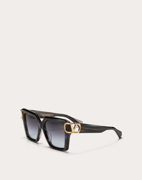 Red Valentino I - OCCHIALE DA SOLE SQUADRATO IN ACETATO CON VLOGO Fino al 55% di sconto