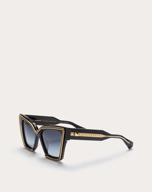 Red Valentino V - GRACE OCCHIALE CAT-EYE OVERSIZE IN ACETATO CON DETTAGLI IN TITANIO Solo un giorno rimasto